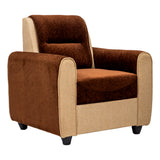 Finland Pro Relax Comfort  Fabric Sofa  Set (3+1+1 Seater) - Brown and Sandal