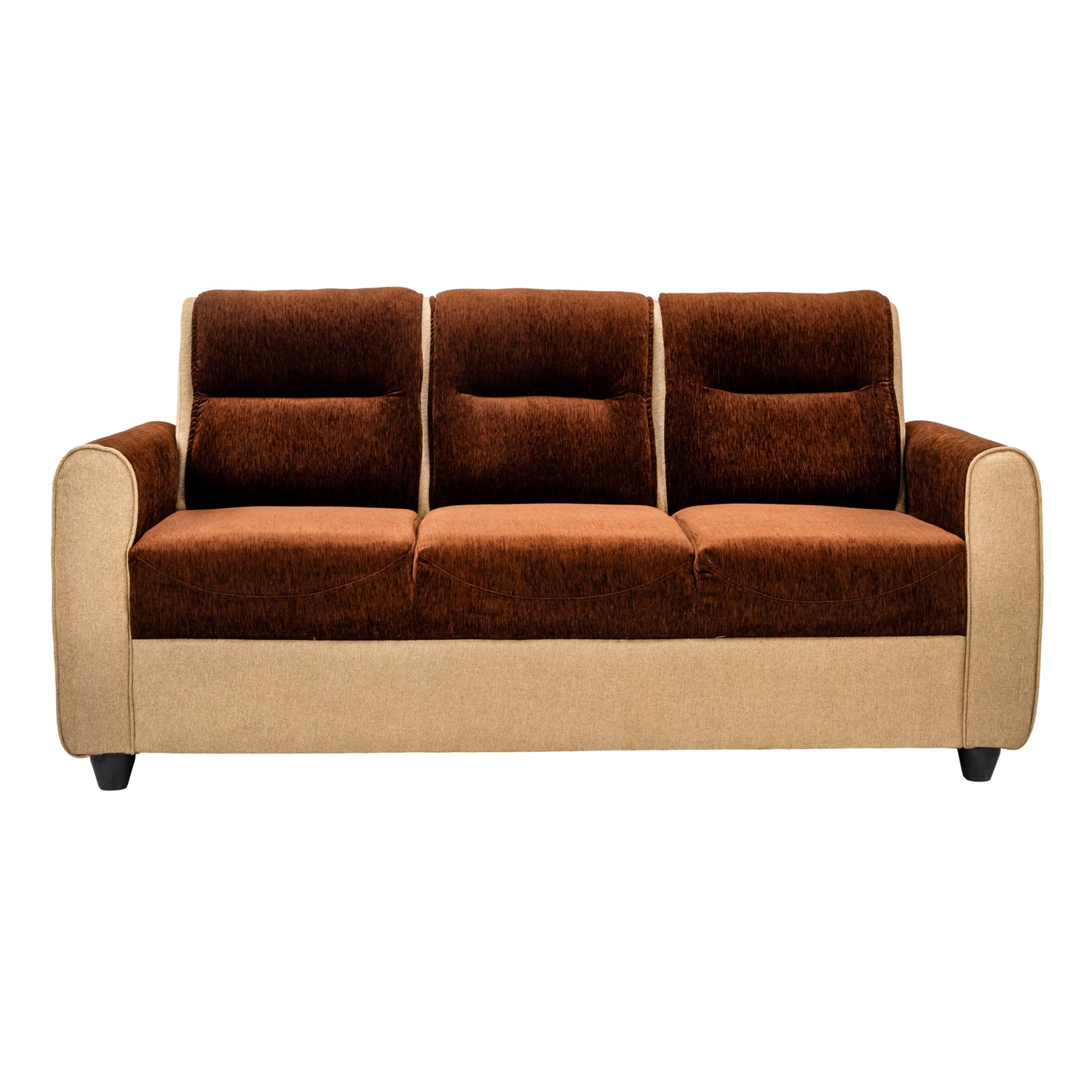Finland Pro Relax Comfort  Fabric Sofa 3 Seater  - Brown and Sandal