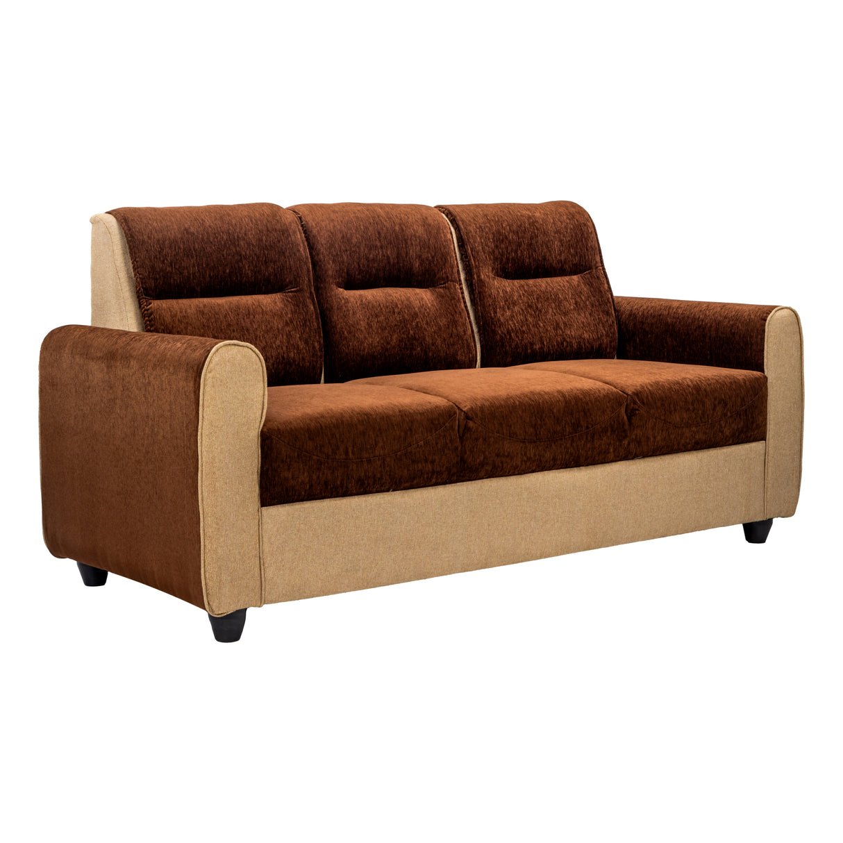 Finland Pro Relax Comfort  Fabric Sofa 3 Seater  - Brown and Sandal