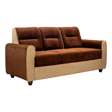 Finland Pro Relax Comfort  Fabric Sofa 3 Seater  - Brown and Sandal