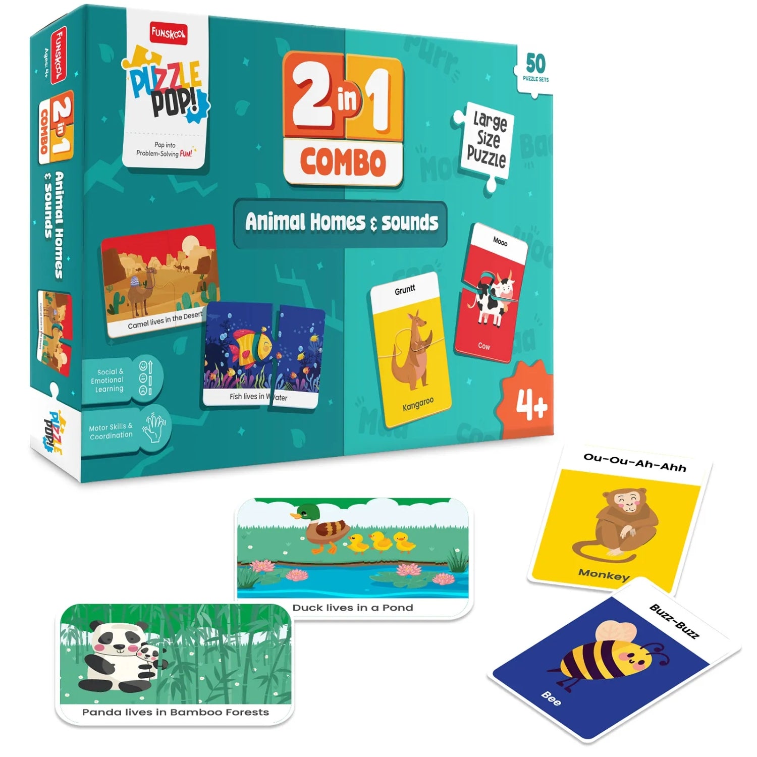 Funskool 2 In 1 Combo Animal Homes and Sounds_1