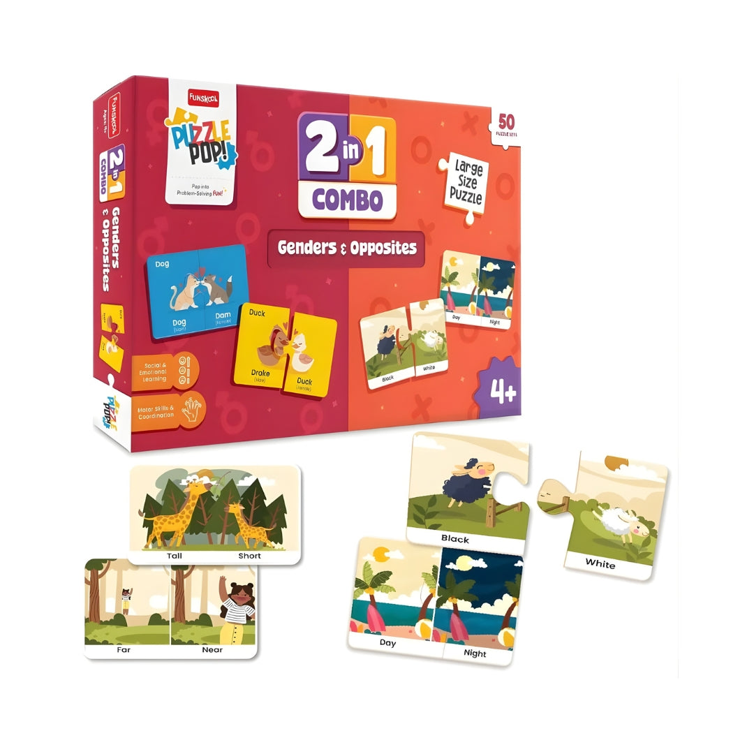 Funskool 2 In 1 Combo Genders and Opposites-1