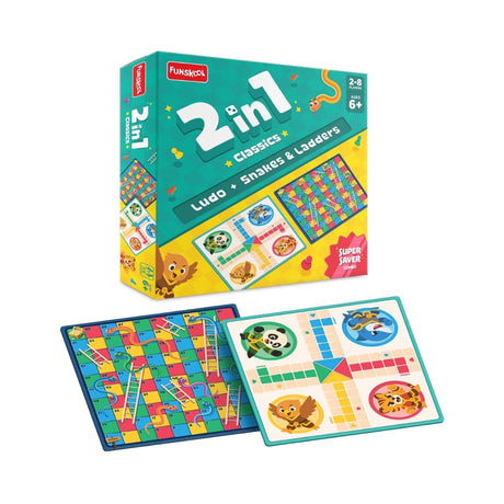 Funskool 2 In 1 Snakes and Ladder + Ludo Combo_1