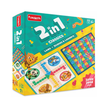 Funskool 2 In 1 Snakes and Ladder + Ludo Combo_2