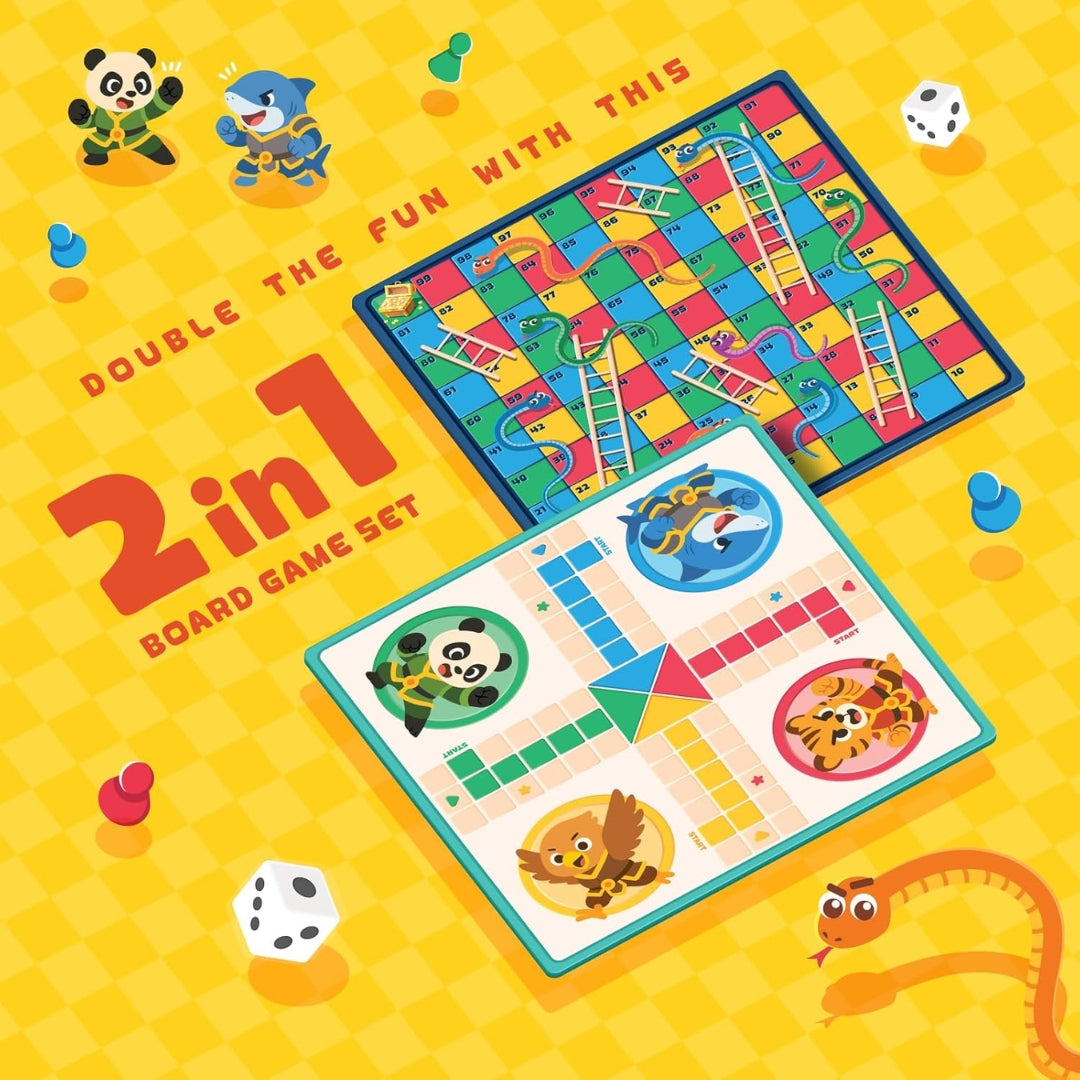 Funskool 2 In 1 Snakes and Ladder + Ludo Combo_5