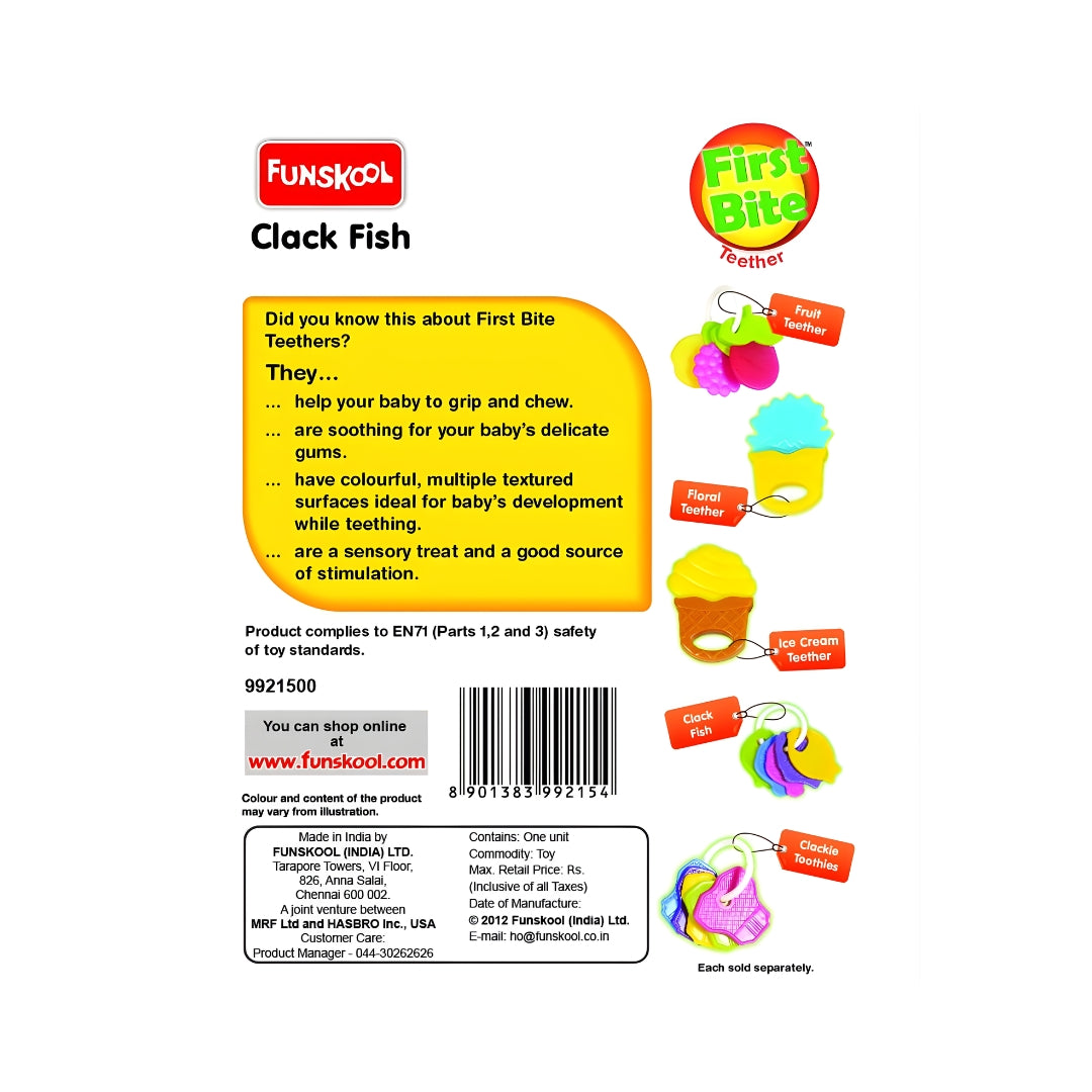 Funskool Clack Fish Teether Rattle_3