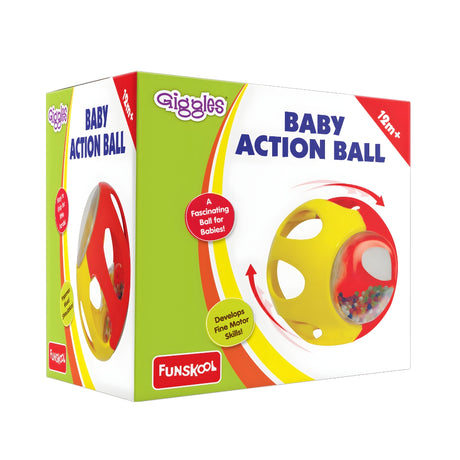 Funskool Giggles Baby Action Ball - Yellow and Red_02