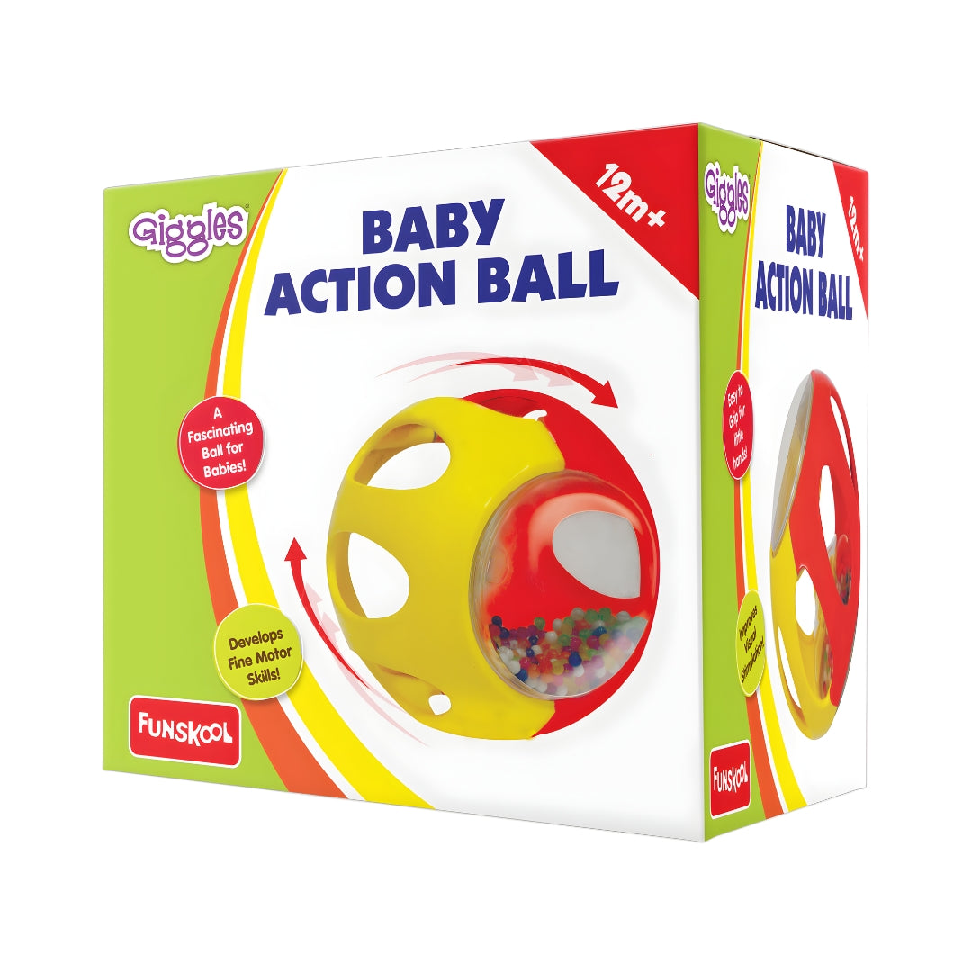 Funskool Giggles Baby Action Ball - Yellow and Red_04
