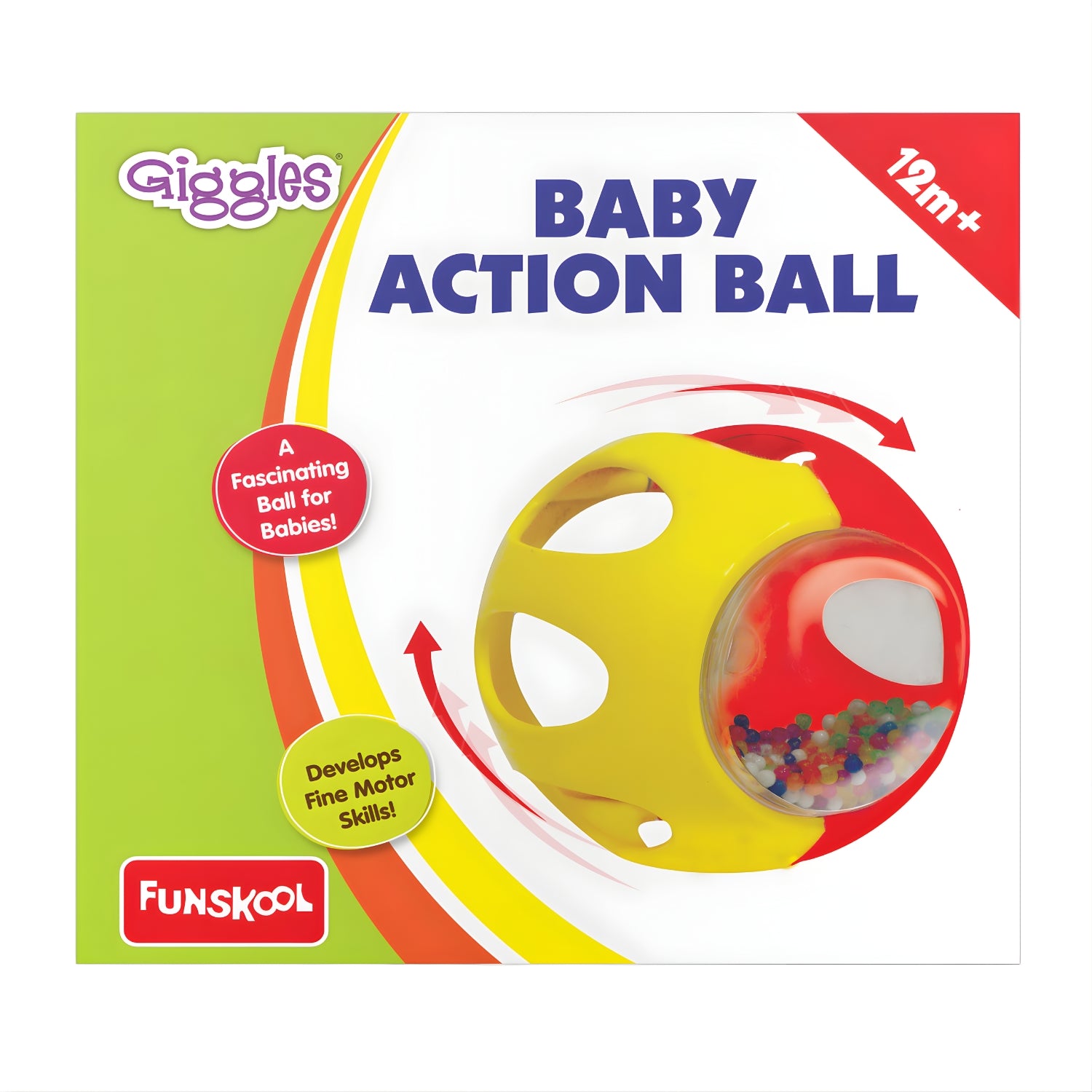 Funskool Giggles Baby Action Ball - Yellow and Red_4