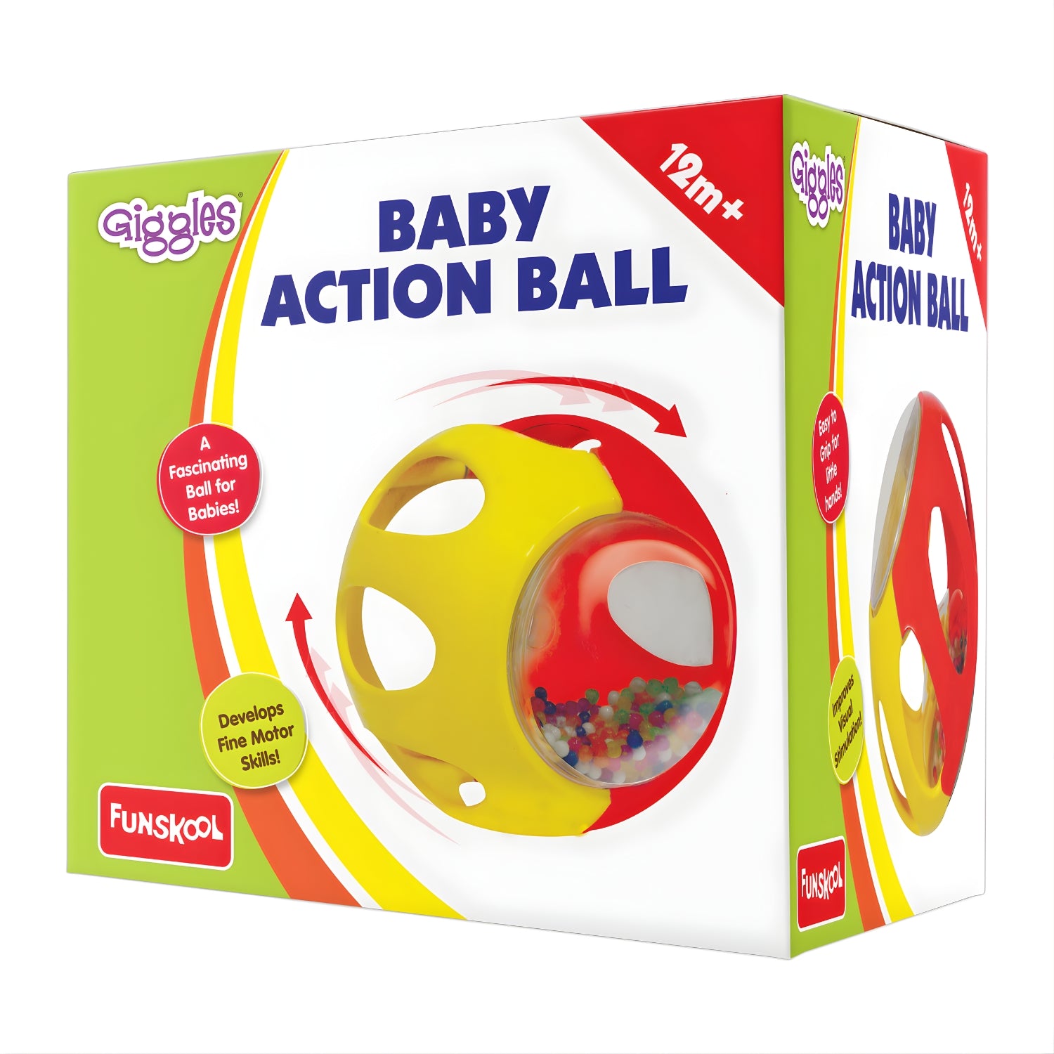 Funskool Giggles Baby Action Ball - Yellow and Red_5