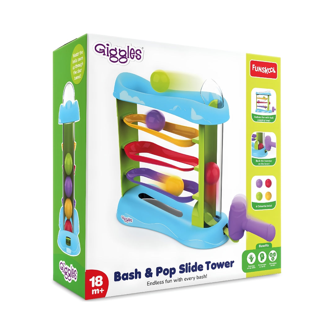 Funskool Giggles Bash and Pop Slide Tower_02