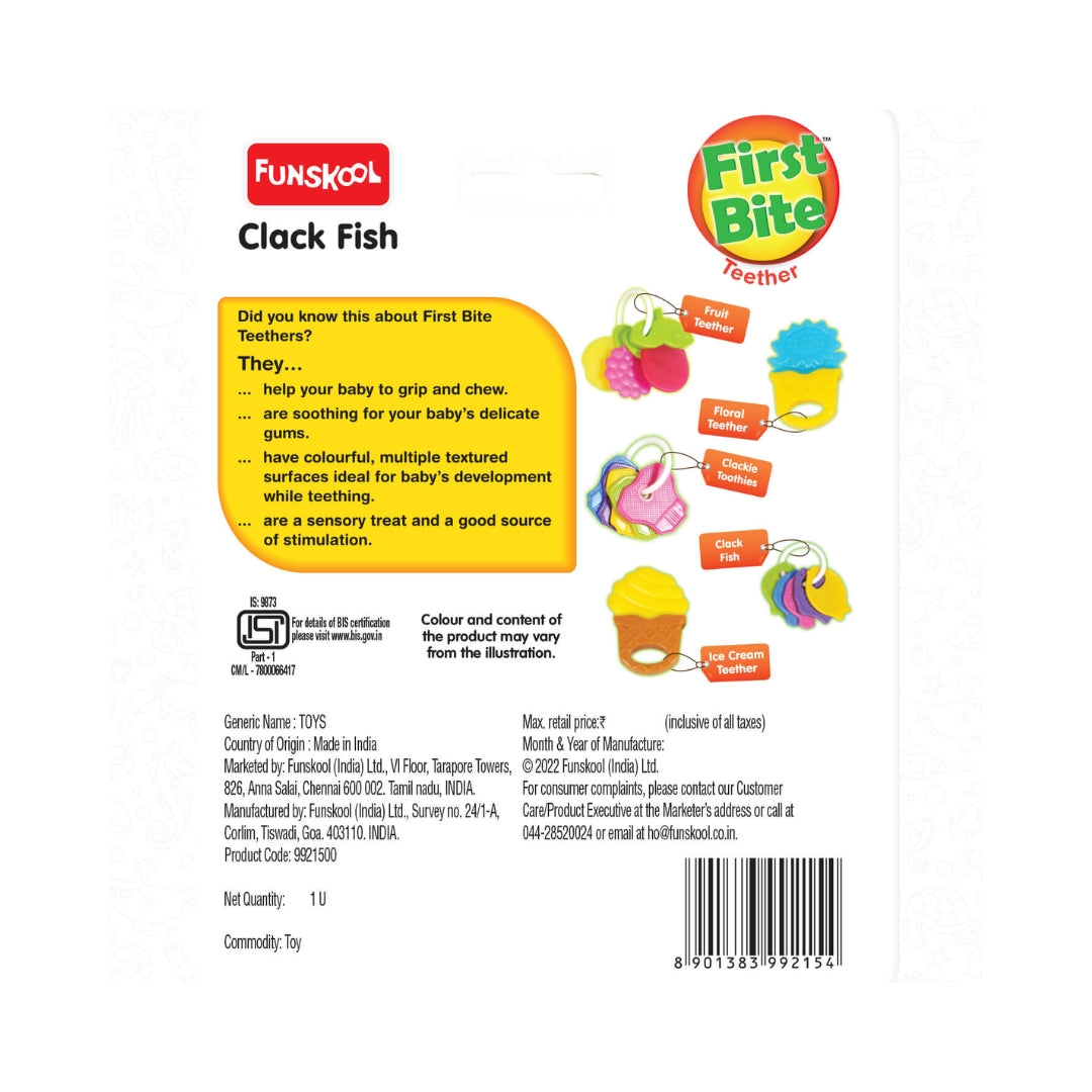 Funskool Giggles Clack Fish Teether_3