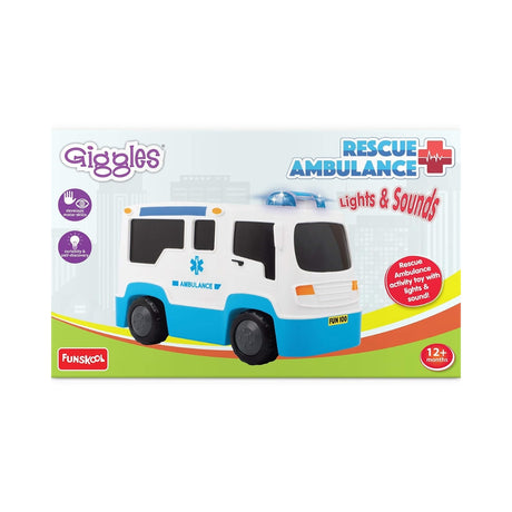 Funskool Giggles Rescue Ambulance - White and Blue_2