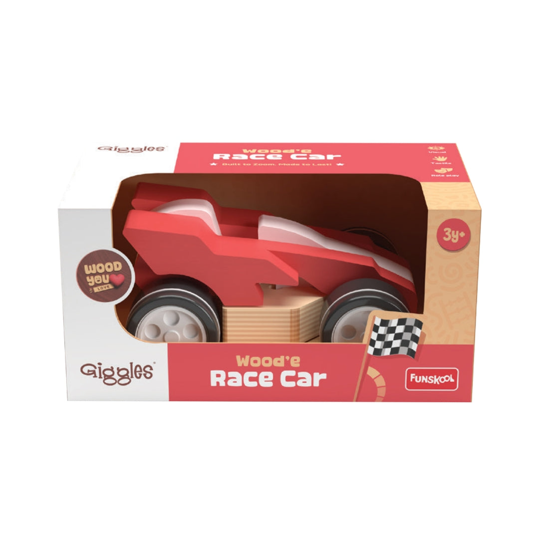 Funskool Giggles Wood’e Racer Car - Red_2
