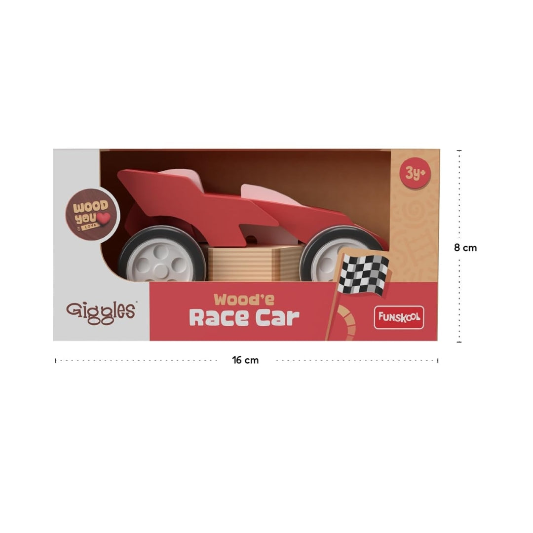 Funskool Giggles Wood’e Racer Car - Red_3