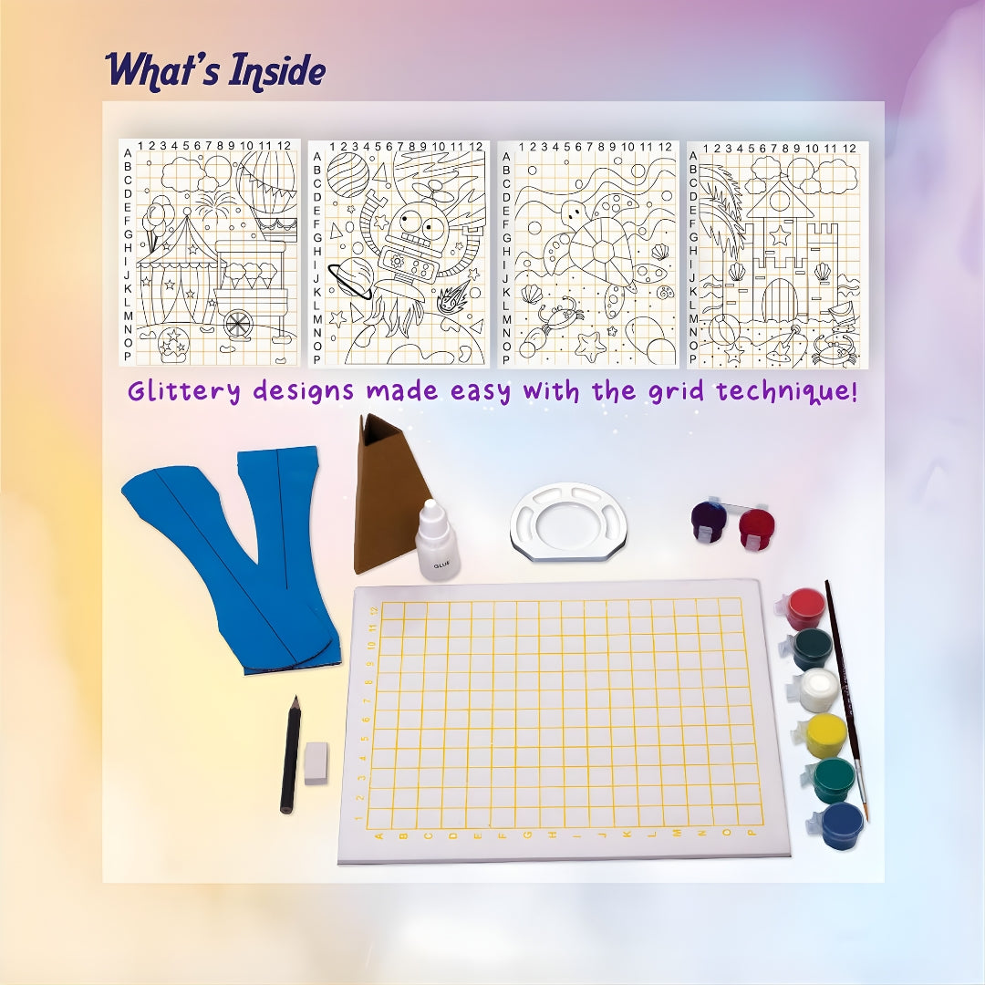 Funskool Handycrafts Canvas Art Glitter-4