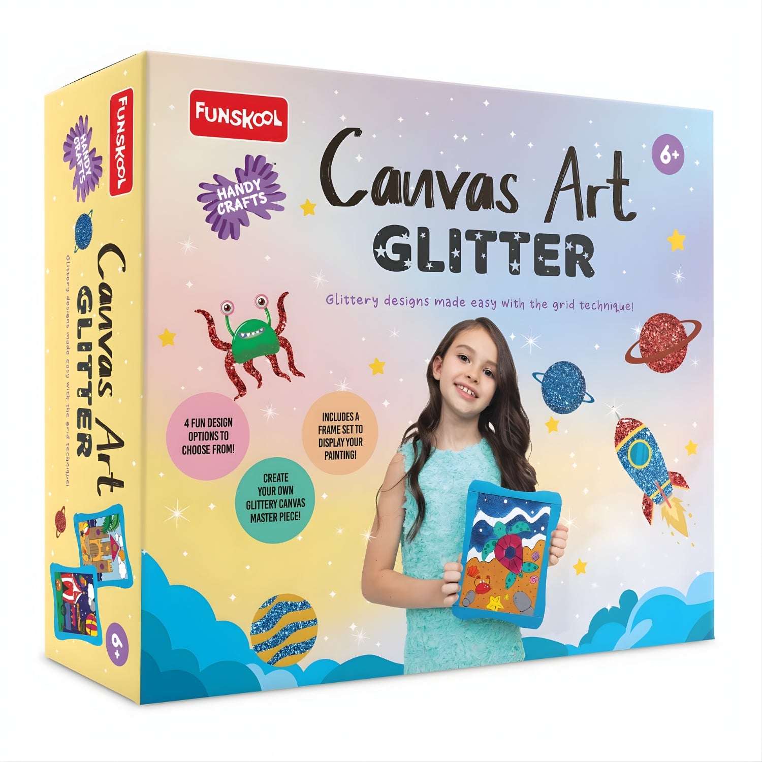Funskool Handycrafts Canvas Art Glitter_1