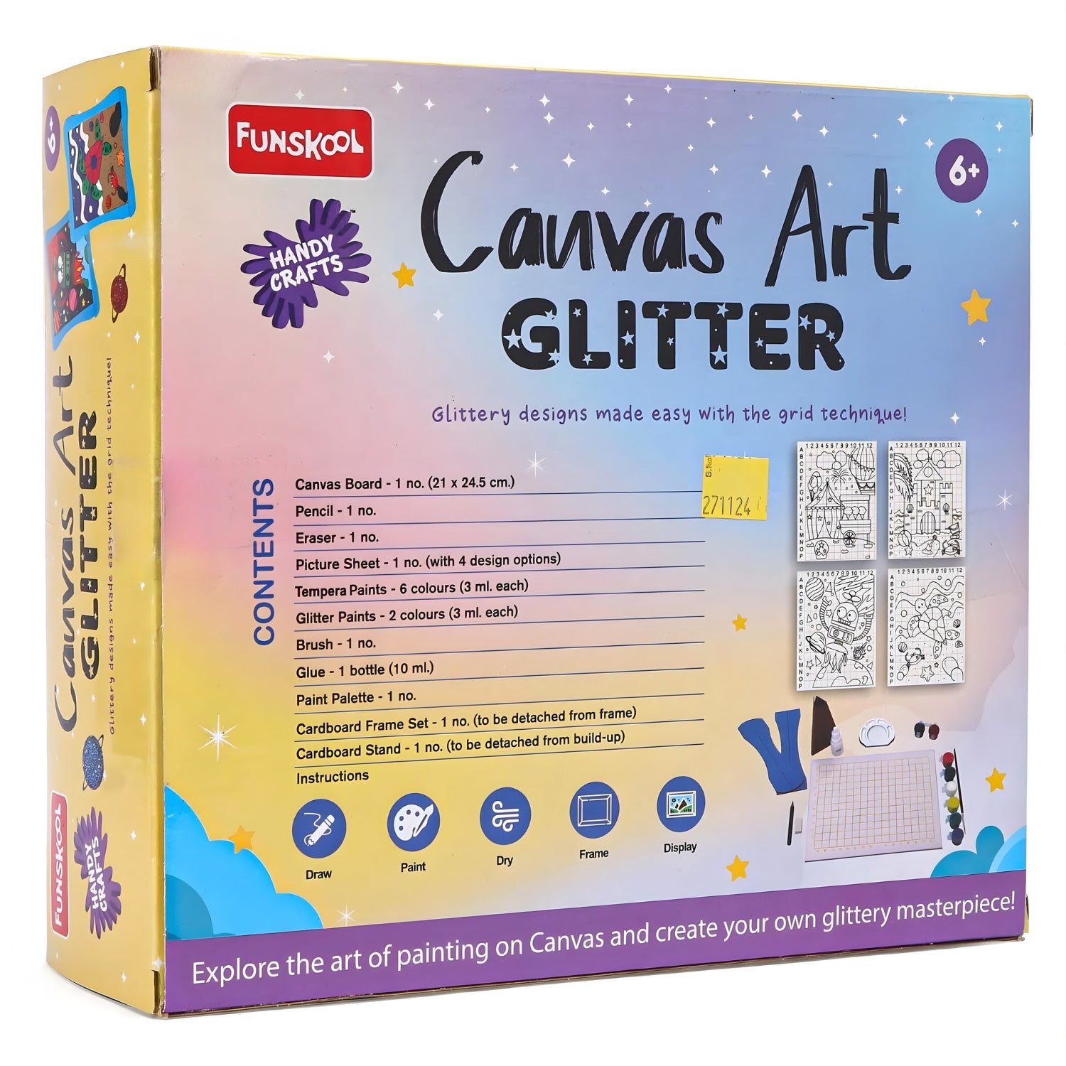 Funskool Handycrafts Canvas Art Glitter_2