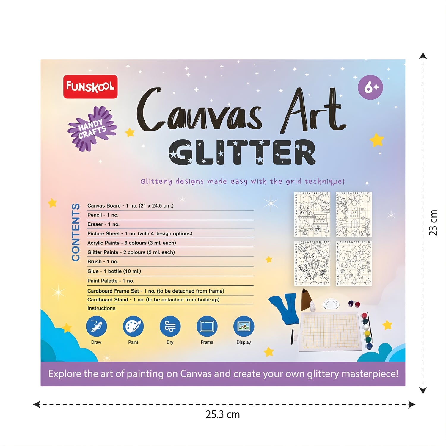 Funskool Handycrafts Canvas Art Glitter_3
