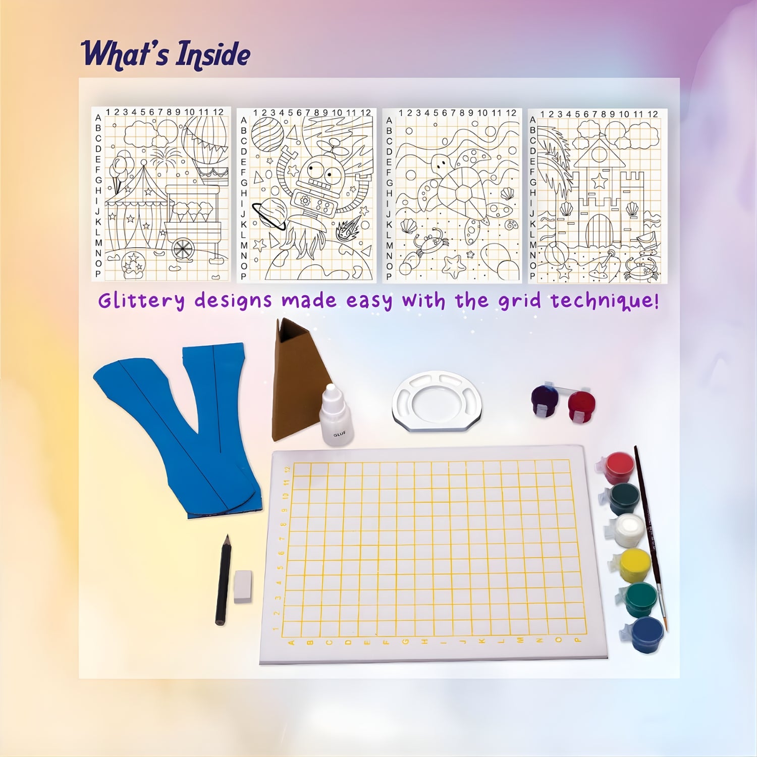 Funskool Handycrafts Canvas Art Glitter_4