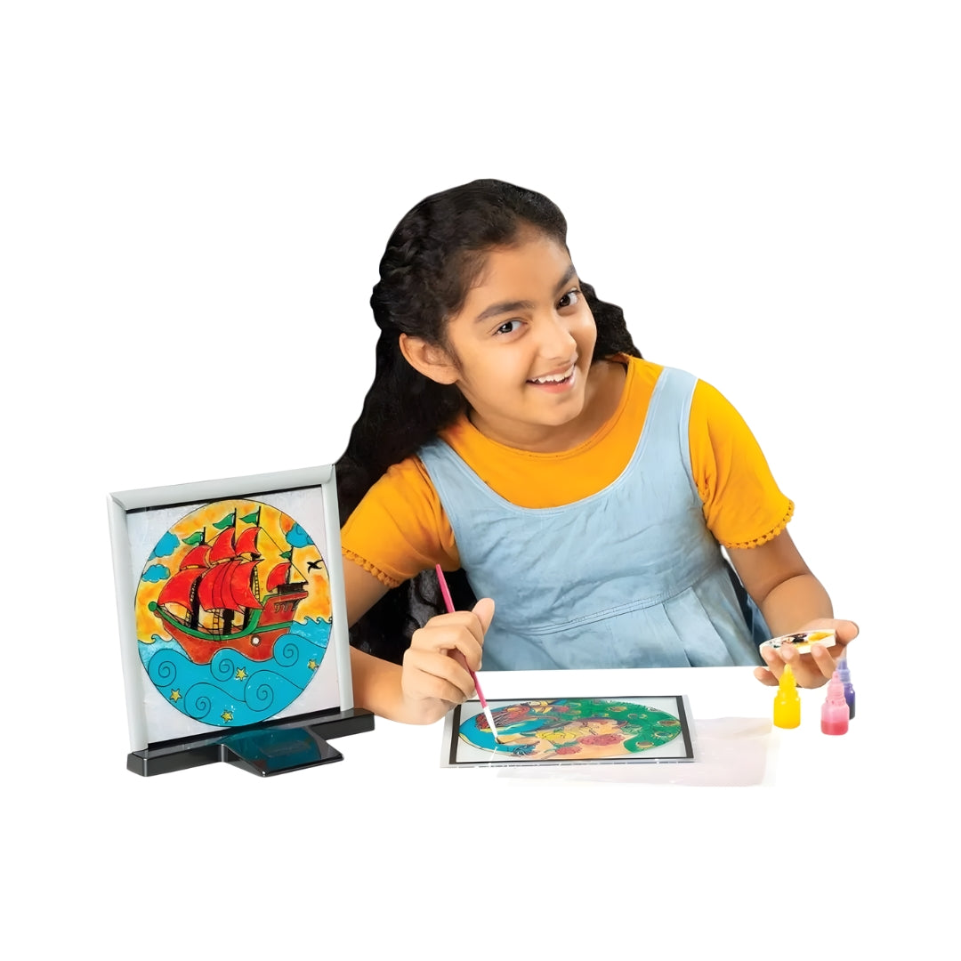 Funskool Handycrafts Glass Painting Kit Nature_5