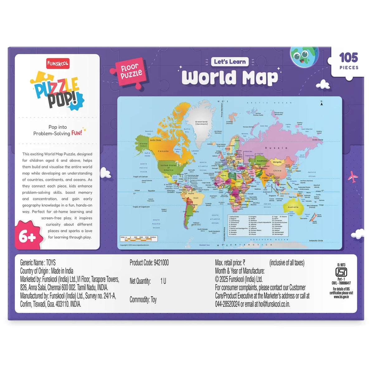 Funskool Let’s Learn World Map Puzzle_4