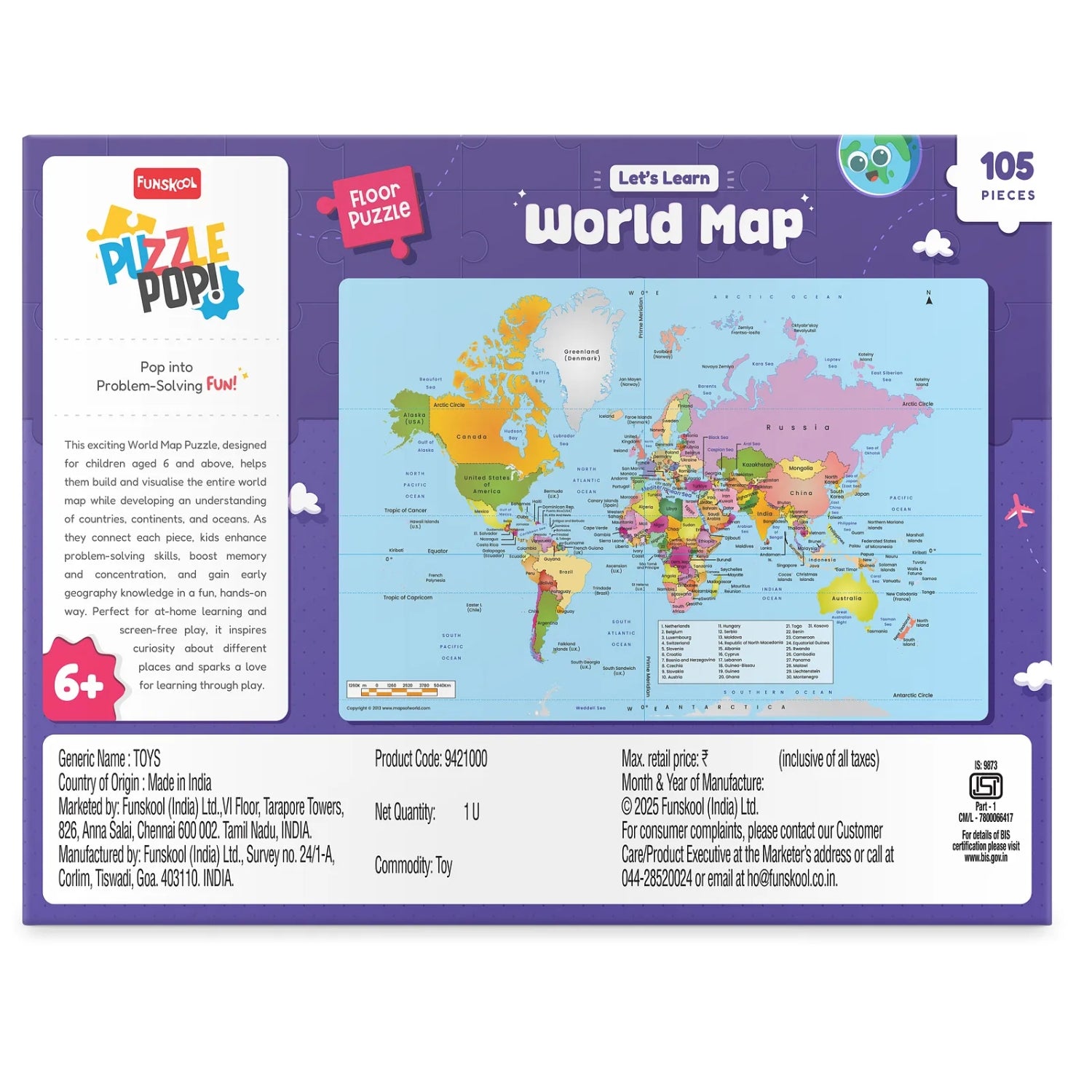 Funskool Let’s Learn World Map Puzzle_4