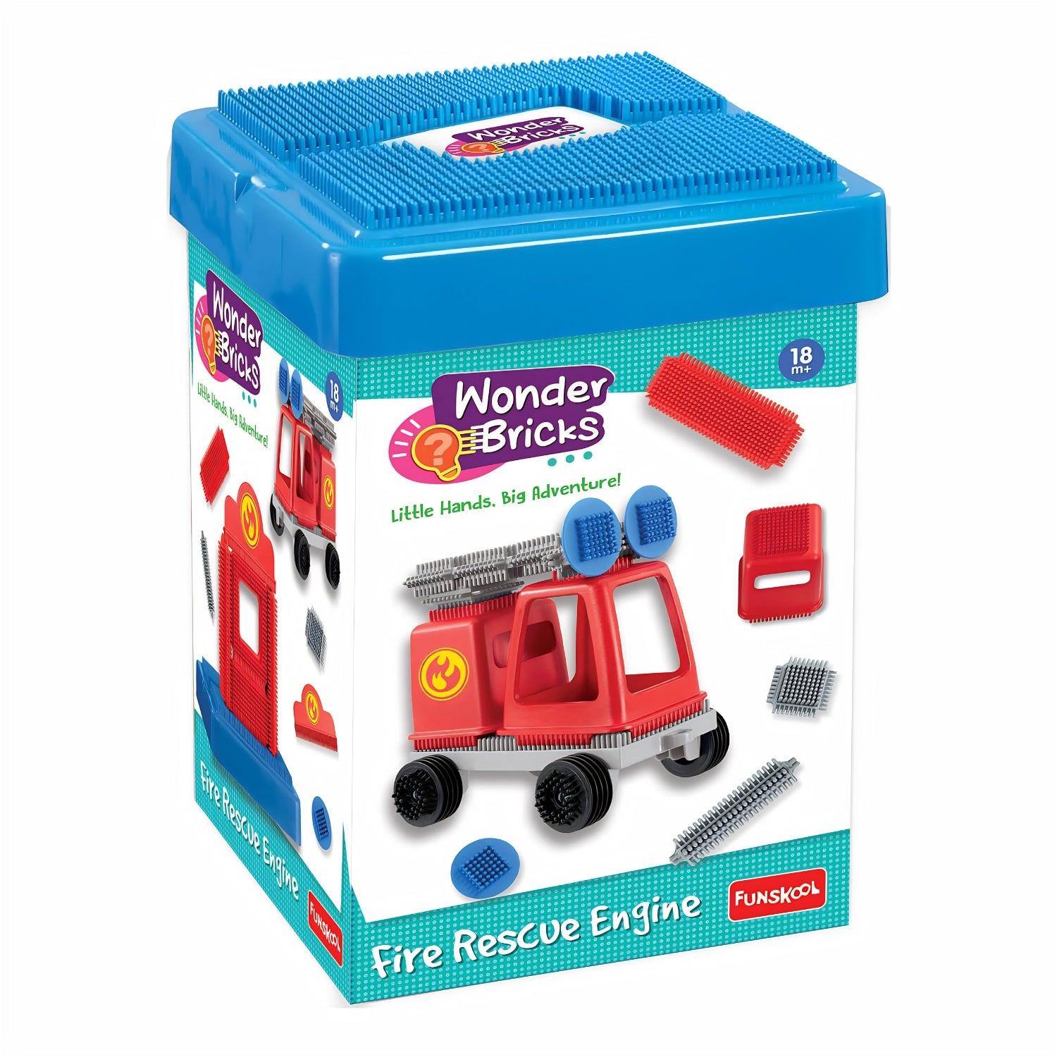 Funskool Wonder Bricks Fire Rescue Engine_2