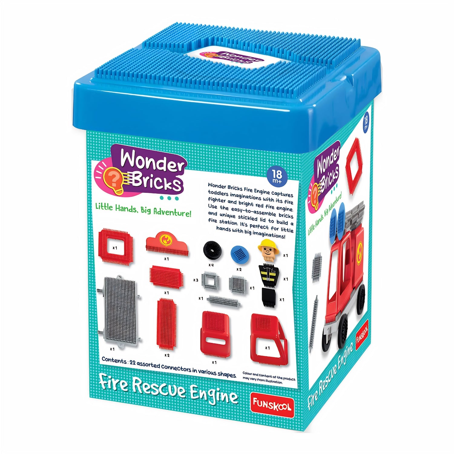 Funskool Wonder Bricks Fire Rescue Engine_3