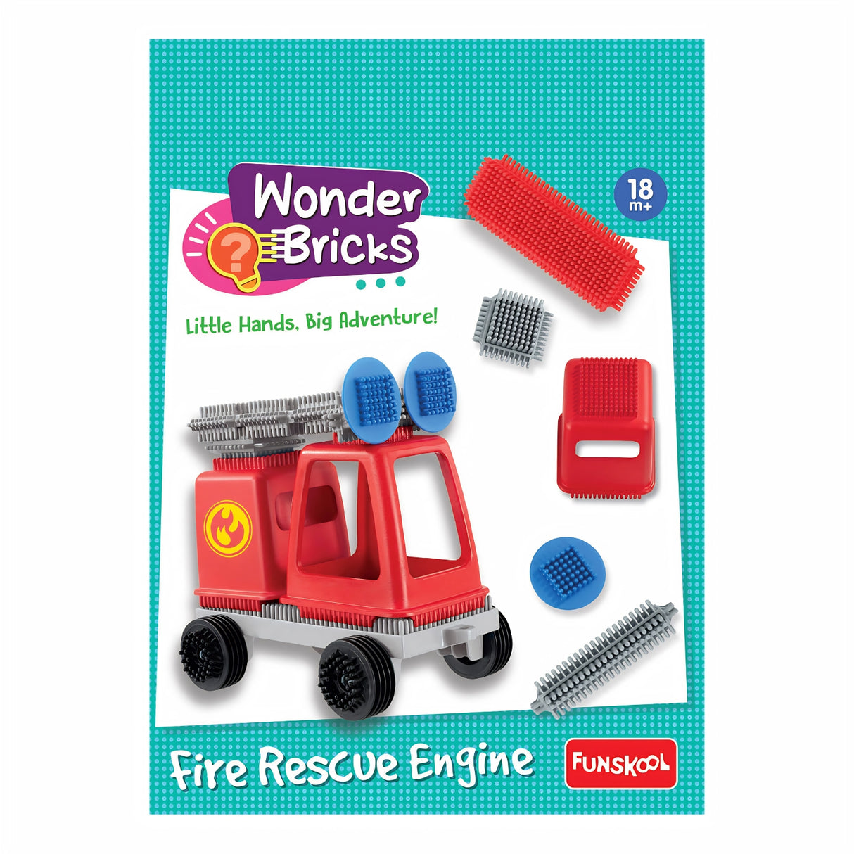 Funskool Wonder Bricks Fire Rescue Engine_4