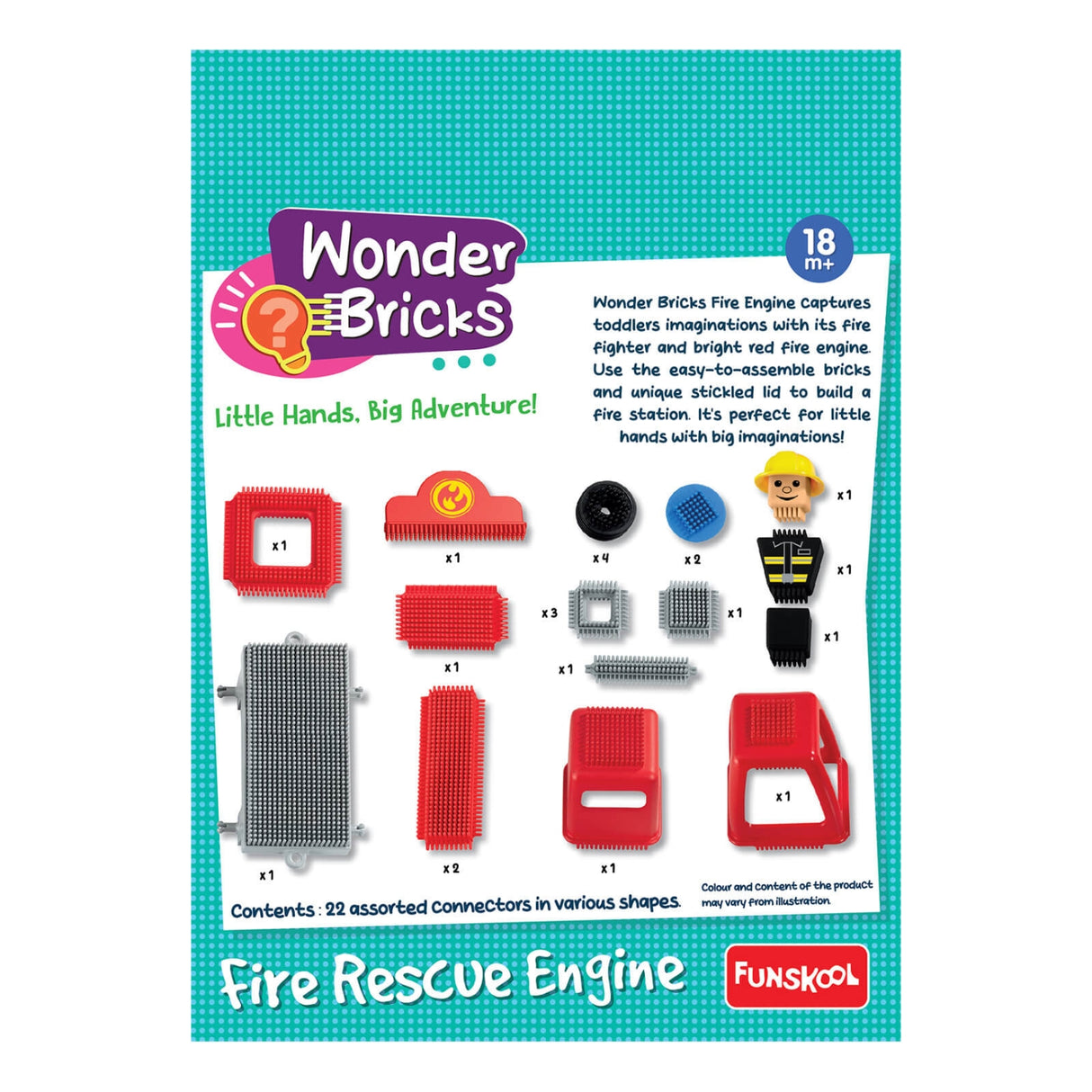Funskool Wonder Bricks Fire Rescue Engine_5