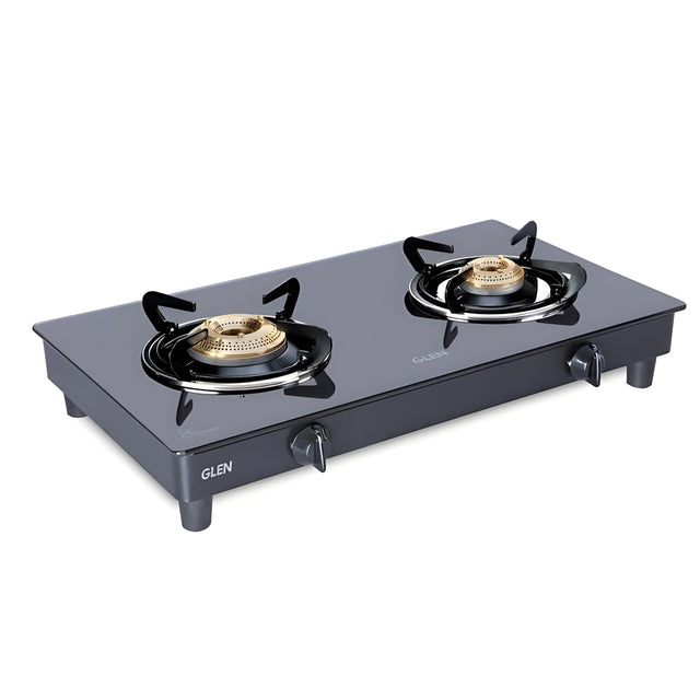 GLEN CT1021GTHFBBBL  GT 2‑Burner High Flame Brass Burner Gas Stove - Black_1