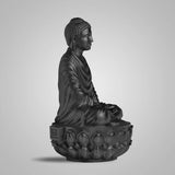 Gautama Buddha 6 In Sculpture - Matt Black