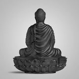 Gautama Buddha 6 In Sculpture - Matt Black