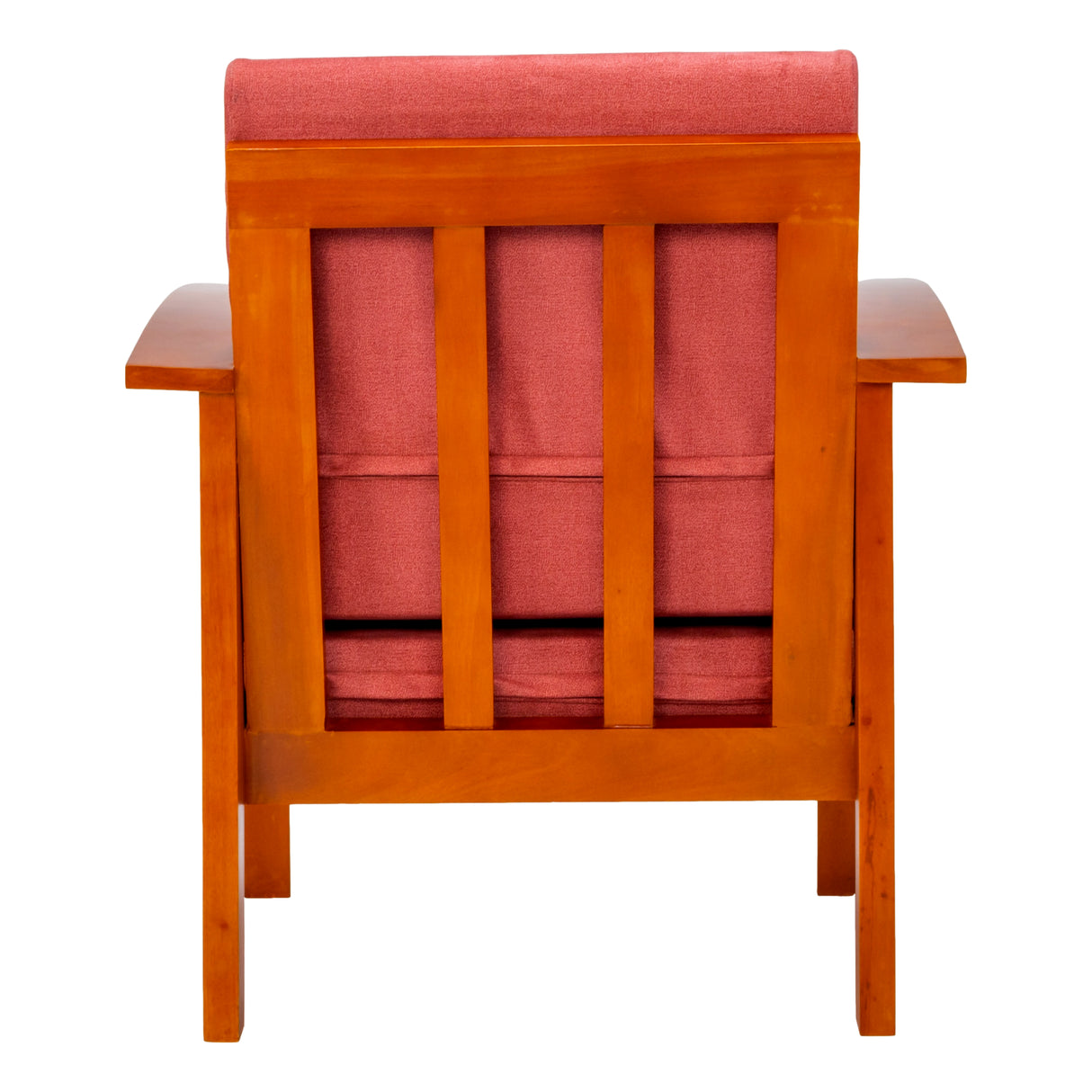 Georgia Pro Prime Wooden Sofa Set (3+1+1 Seater) - Teak Finish