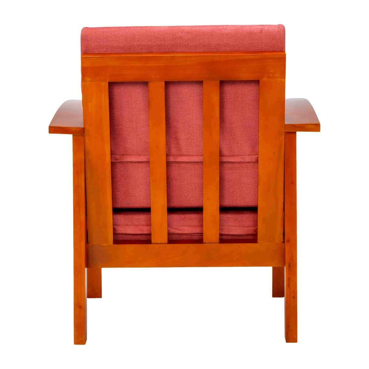 Georgia Pro Prime Wooden Sofa 1 Seater - Teak Finish