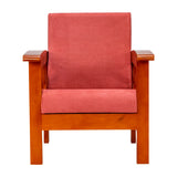 Georgia Pro Prime Wooden Sofa 1 Seater - Teak Finish