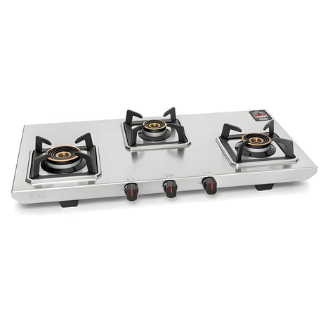 Glen 1053 77 Ultra Tuff Stainless Steel 3-Burner LPG Gas Stove – Silver_1