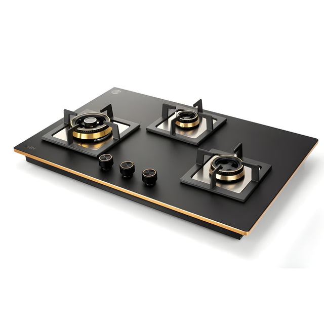 Glen 1073 XL SQ HT 3-Burner Built-In Hob – Black_1