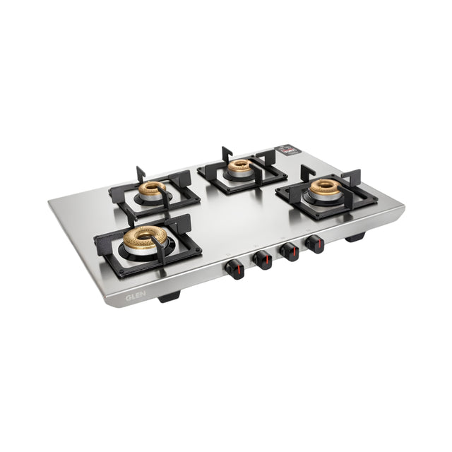 Glen CT1054UTSS Ultra Tuff 4 Burner Cooktop - Silver_Front View