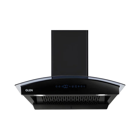 Glen GL 6069 BL BLDC AC 90 cm Auto-Clean Filterless Chimney – Black_Front View