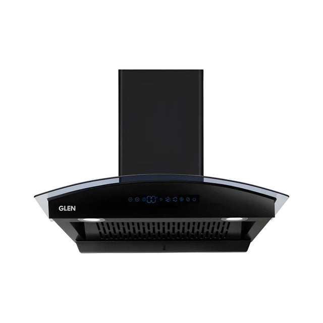 Glen GL 6069 BL BLDC AC 90 cm Auto-Clean Filterless Chimney – Black_Front View
