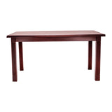 Glenburn Pro Rectangle Wooden Top Dining Table 4 Seater - Honey Finish