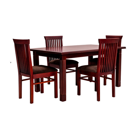 Glenburn Wooden Top 4-Seater Dining Set - Honey Finish_01