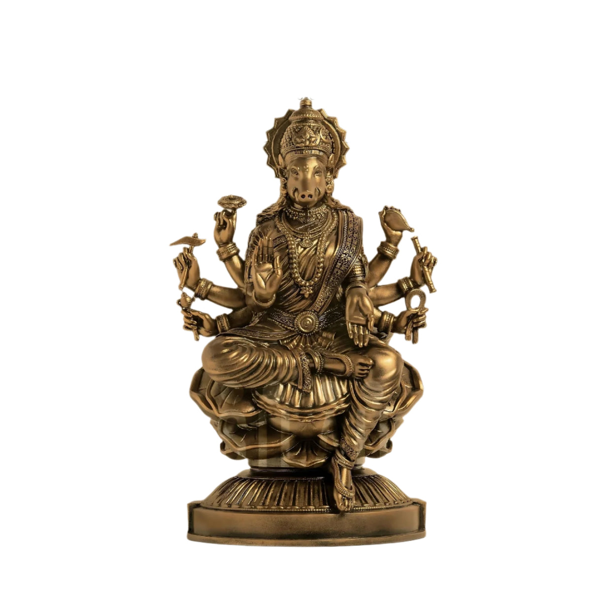 Goddess Varahi 1 Feet Sculpture - Antique Bronze