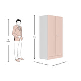 Godrej Auraline Men Premium 2-Door Steel Wardrobe - Matte Peach Whip