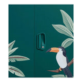 Godrej Aceline Full Locker 2-Door Steel Wardrobe - Textured Foliage Green
