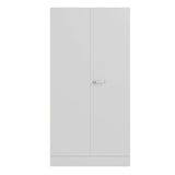 Godrej Auraline Men Premium 2-Door Steel Wardrobe - Textured Bond White