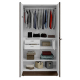 Godrej Auraline Men Premium 2-Door Steel Wardrobe - Walnut
