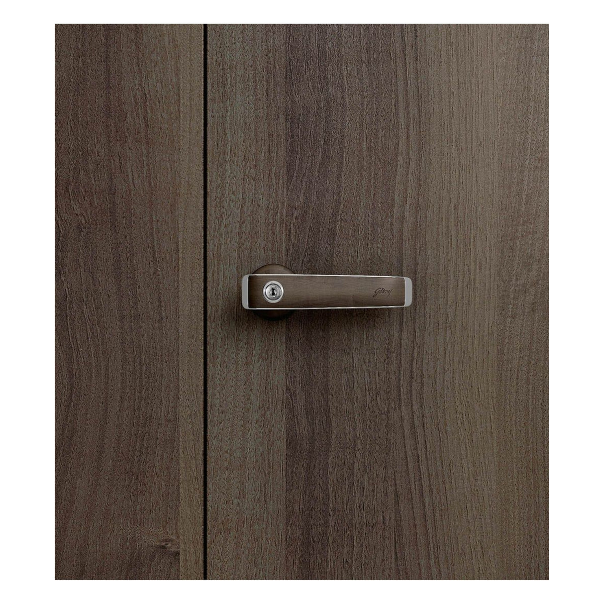 Godrej Auraline Men Premium 2-Door Steel Wardrobe - Walnut
